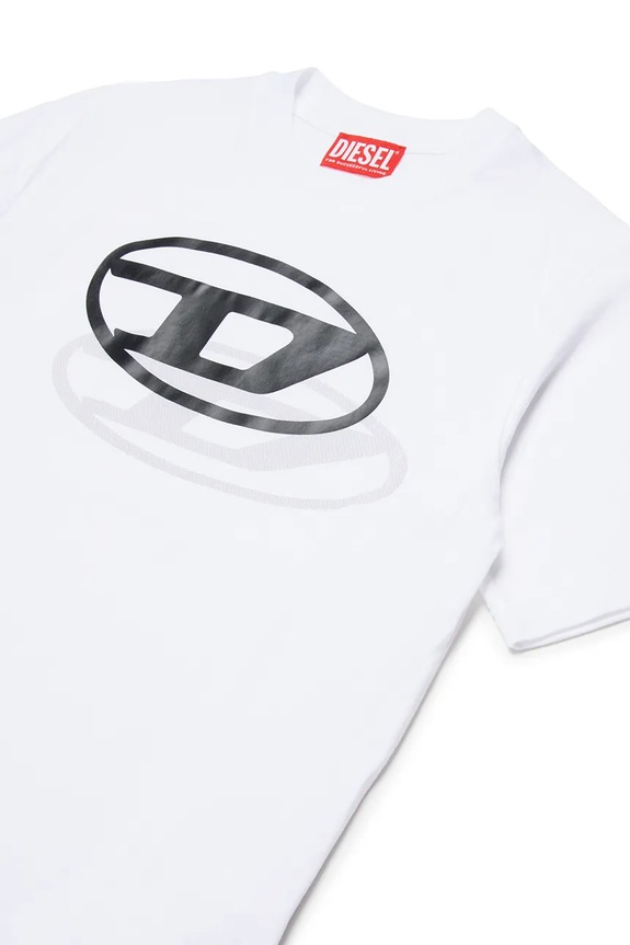 Fiú Diesel gyerek pamut póló TVALE OVER T-SHIRT J02601.00YI9 fehér