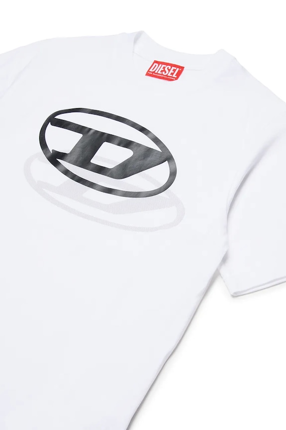 Fiú Diesel gyerek pamut póló TVALE OVER T-SHIRT J02601.00YI9 fehér