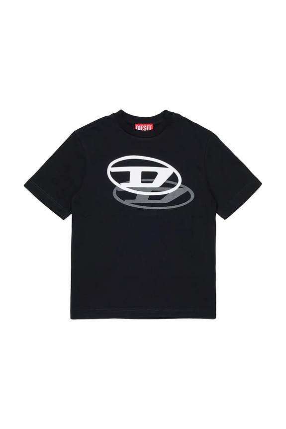 Diesel gyerek pamut póló TVALE OVER T-SHIRT pamut fekete J02601.00YI9
