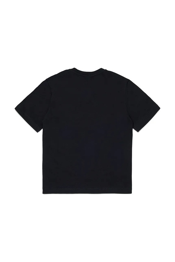 Diesel gyerek pamut póló TVALE OVER T-SHIRT J02601.00YI9 fekete SS26
