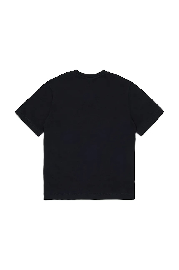 Diesel gyerek pamut póló TVALE OVER T-SHIRT J02601.00YI9 fekete SS26