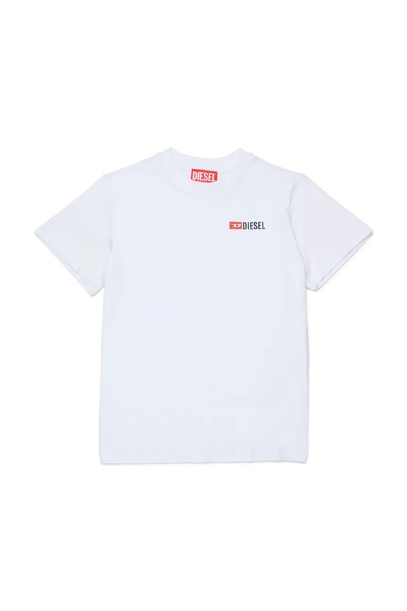 Otroška kratka majica Diesel UTRIM UW T-SHIRT Potisk bela J02691.KYATR