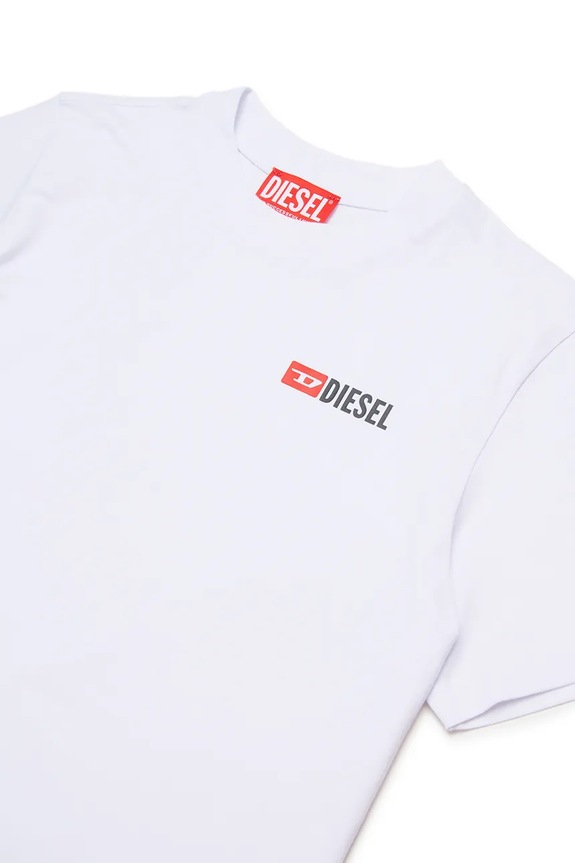 Deklice Otroška kratka majica Diesel UTRIM UW T-SHIRT J02691.KYATR bela