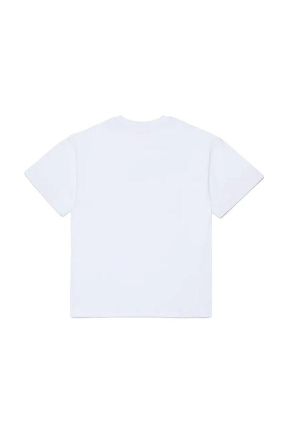 Diesel tricou de bumbac pentru copii TLOGY OVER T-SHIRT J02590.0GRAI alb SS26