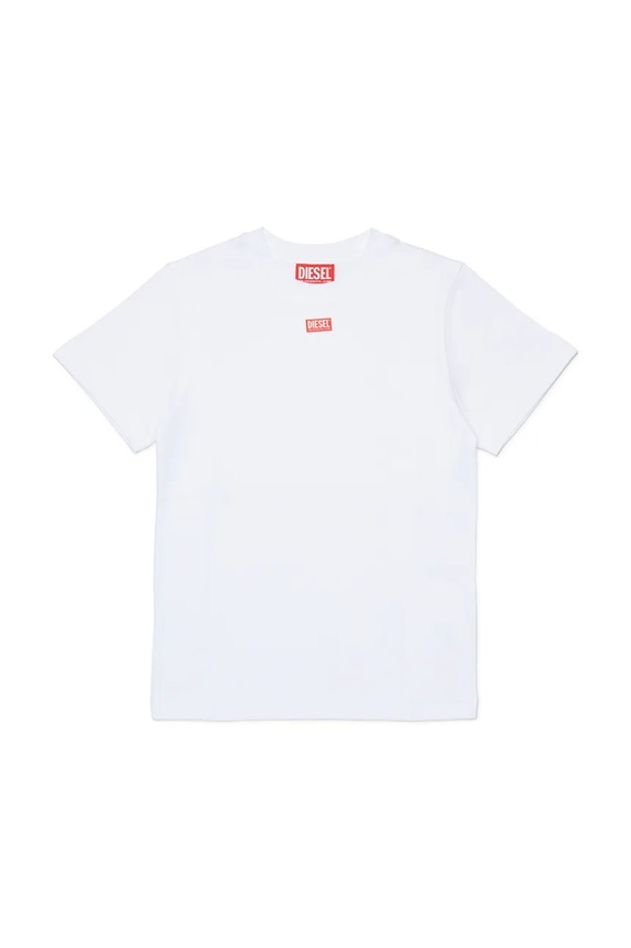 Dětské bavlněné tričko Diesel TJUSTR7 T-SHIRT kulatý bílá J02770.0CATM