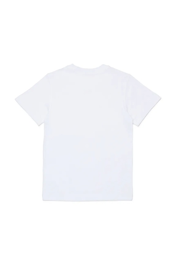 Dětské bavlněné tričko Diesel TJUSTR7 T-SHIRT J02770.0CATM bílá SS26