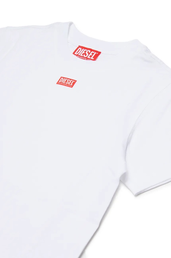 CHLAPEC Dětské bavlněné tričko Diesel TJUSTR7 T-SHIRT J02770.0CATM bílá