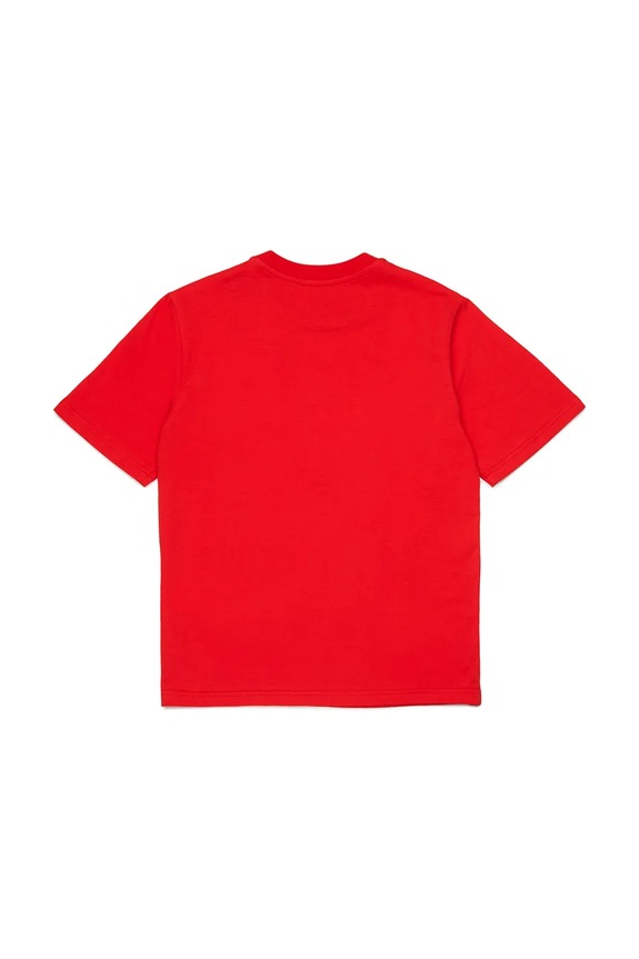 Diesel tricou de bumbac pentru copii MTOMS OVER T-SHIRTS J02737.00YI9 rosu SS26