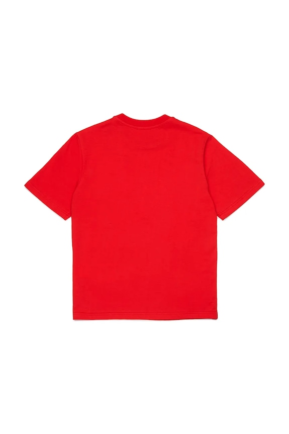 Diesel tricou de bumbac pentru copii MTOMS OVER T-SHIRTS J02737.00YI9 rosu SS26