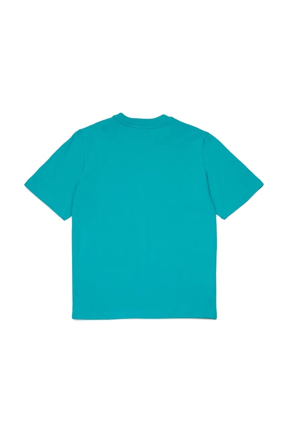 Diesel tricou de bumbac pentru copii MTOMS OVER T-SHIRTS J02737.00YI9 turcoaz SS26