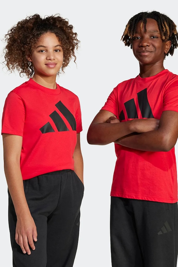 adidas tricou de bumbac pentru copii print rosu JC9664