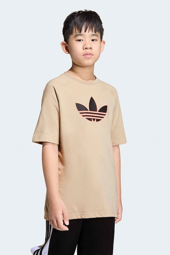 adidas Originals majica za djecu od pamuka bež KE2874