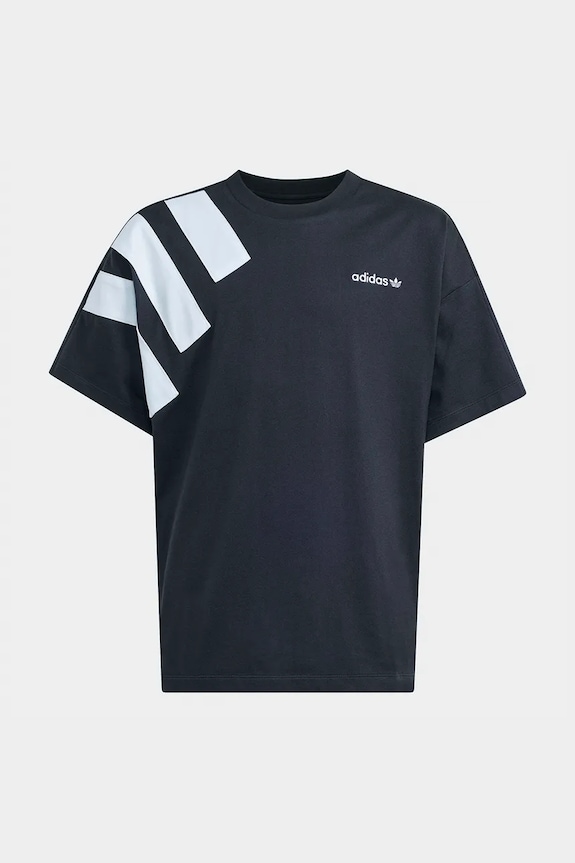 Παιδικό βαμβακερό μπλουζάκι adidas Originals KC8535 μαύρο SS26
