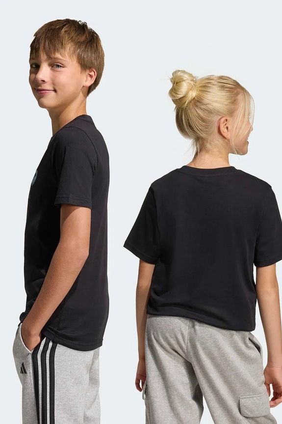 Chłopiec adidas t-shirt bawełniany dziecięcy KA2975 czarny