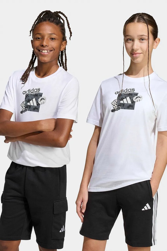 adidas gyerek pamut póló pamut fehér KA2976