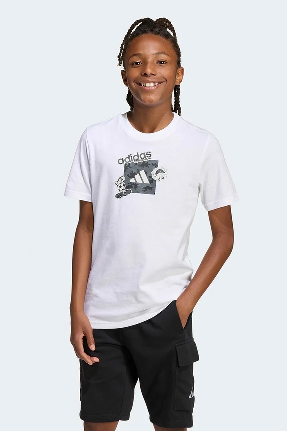 adidas gyerek pamut póló fehér KA2976