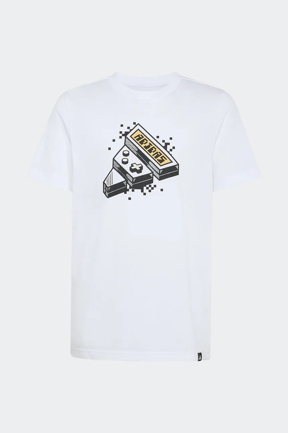 adidas t-shirt bawełniany dziecięcy KA0531 biały SS26