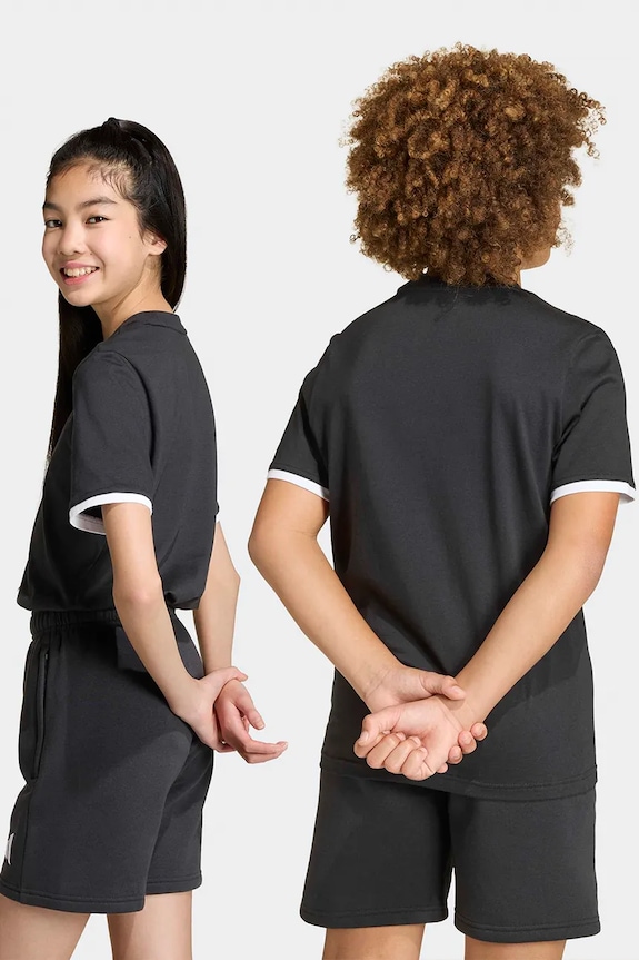 Κοριτσίστικα Παιδικό βαμβακερό μπλουζάκι adidas Performance JZ6671 μαύρο