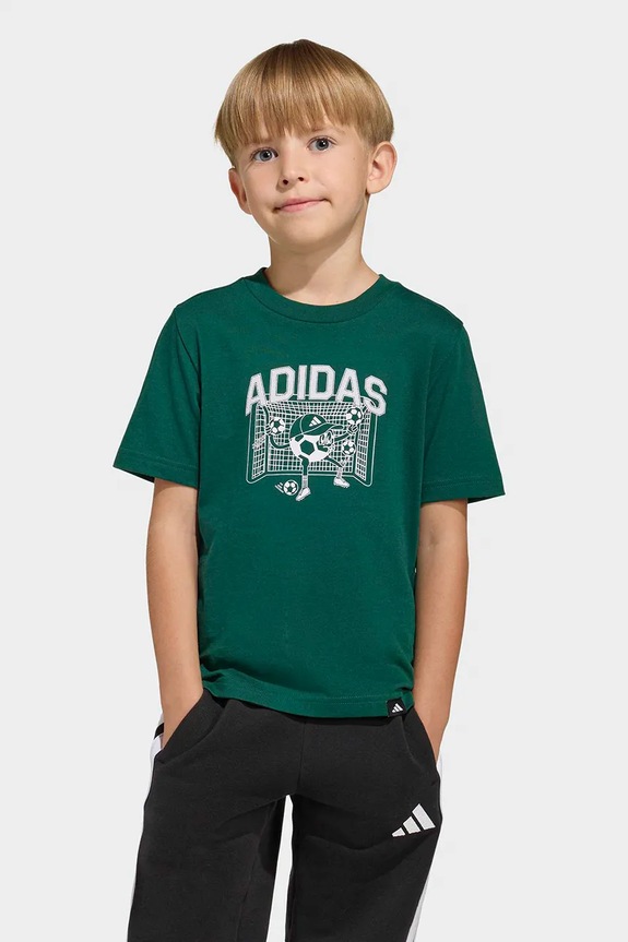 adidas tricou de bumbac pentru copii verde KA2964