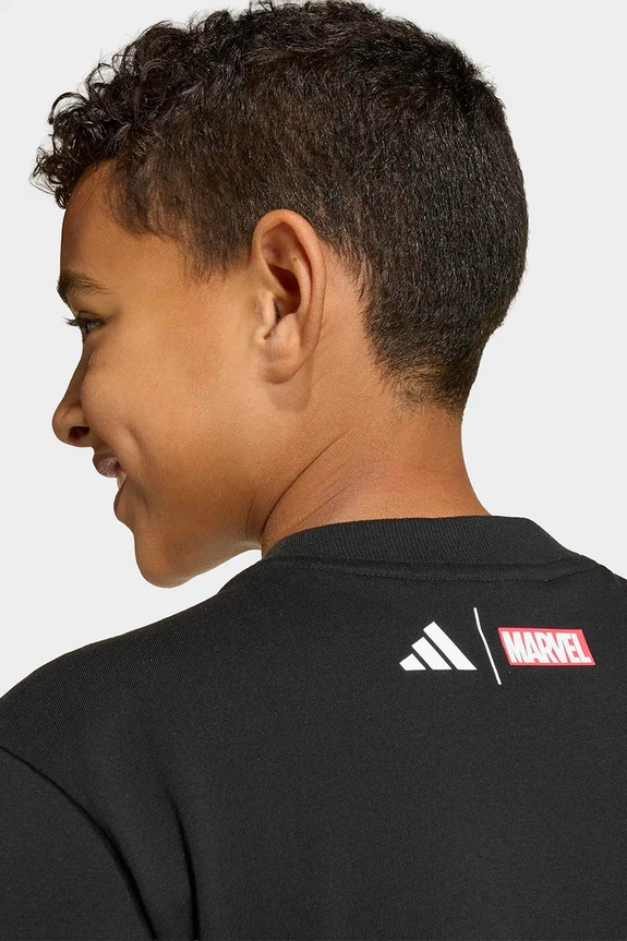 Παιδικό βαμβακερό μπλουζάκι adidas Performance REAL MARVEL JY5856