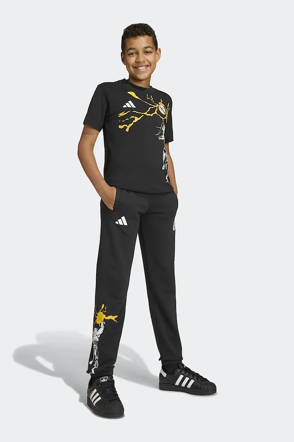 Παιδικό βαμβακερό μπλουζάκι adidas Performance REAL MARVEL JY5856