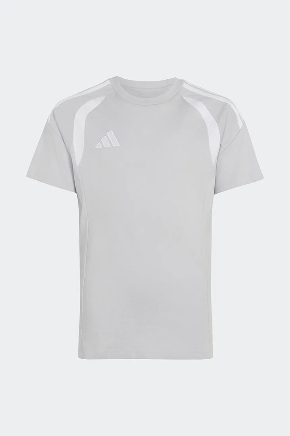 Παιδικό βαμβακερό μπλουζάκι adidas Performance στάμπα γκρί JY7227