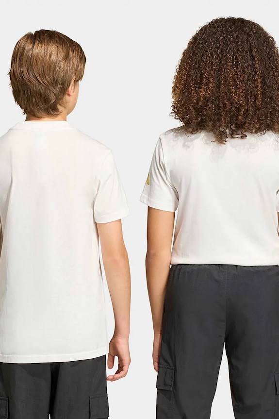 Chłopiec adidas Performance t-shirt bawełniany dziecięcy FIFA KB3706 biały