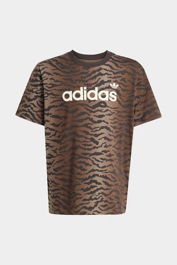 Detské bavlnené tričko adidas Originals KD3212 hnedá SS26