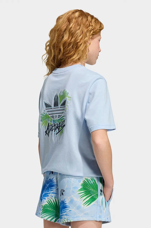 Chlapec Detské bavlnené tričko adidas Originals KC9540 modrá