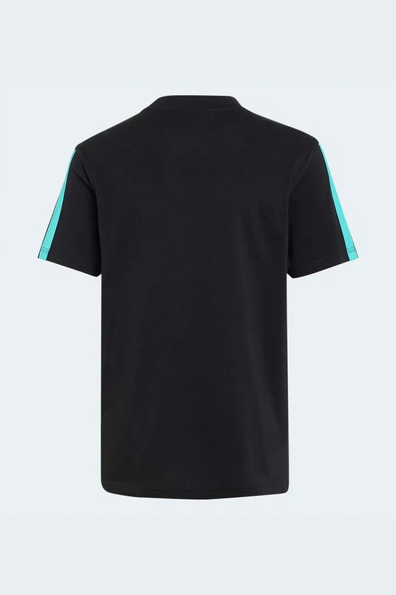 Παιδικό βαμβακερό μπλουζάκι adidas Performance MERCEDES KE5914 μαύρο SS26