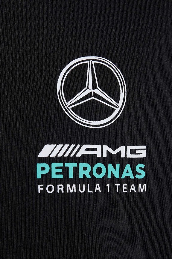 Παιδικό βαμβακερό μπλουζάκι adidas Performance MERCEDES KE5914 μαύρο