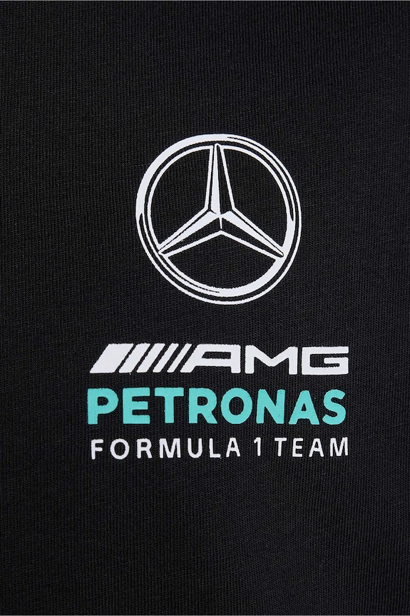 Παιδικό βαμβακερό μπλουζάκι adidas Performance MERCEDES KE5914 μαύρο