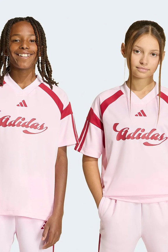 adidas tricou copii print roz KH3804