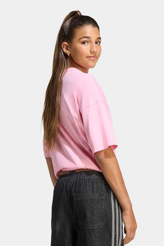 Detské bavlnené tričko adidas Originals KE0399 ružová