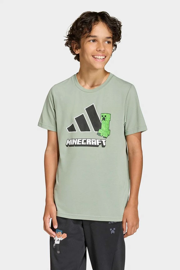 adidas tricou copii print verde KD6873
