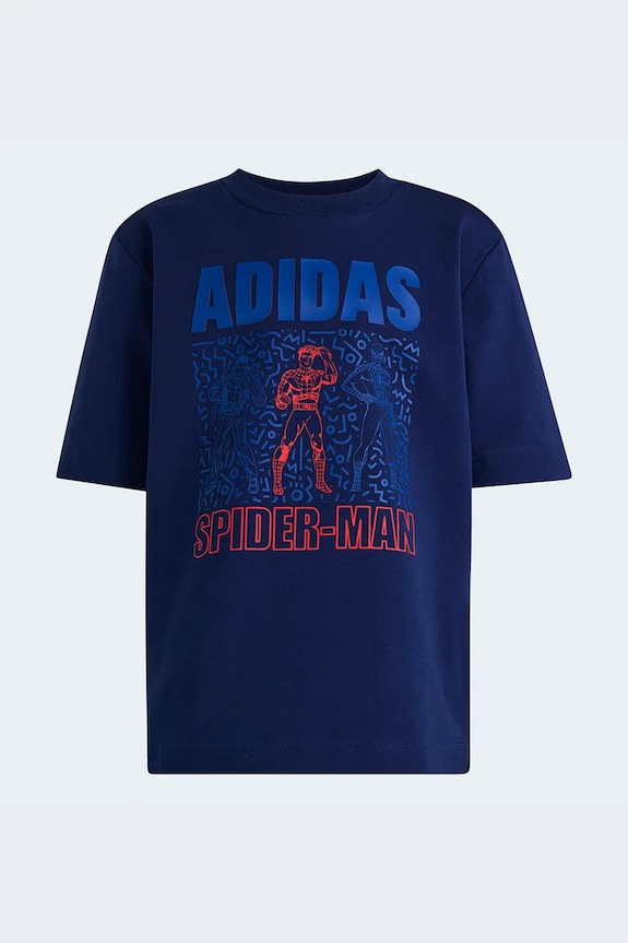 Παιδικό μπλουζάκι adidas Marvel JZ7667 σκούρο μπλε SS26