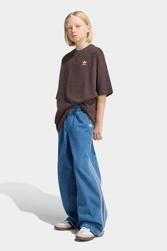 Otroška bombažna kratka majica adidas Originals bordo KE3724