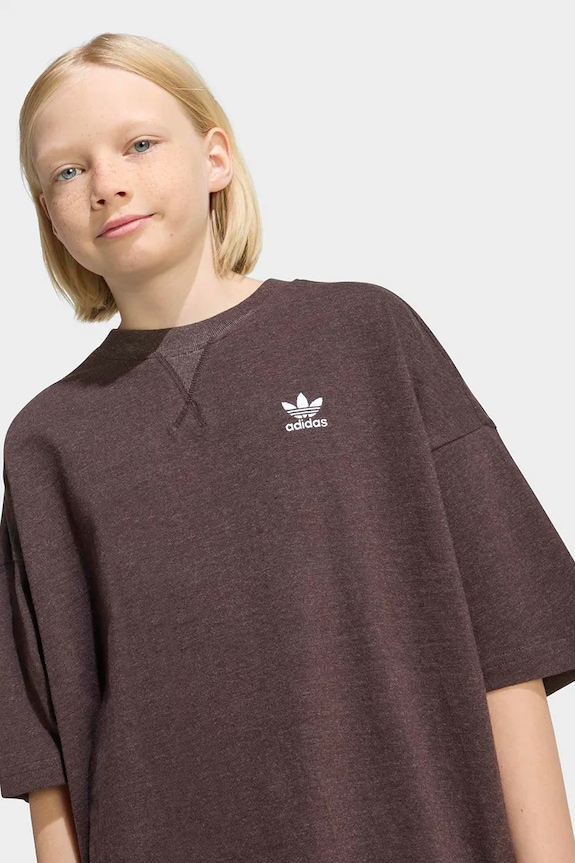 Otroška bombažna kratka majica adidas Originals KE3724 bordo