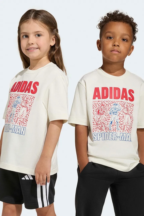 adidas gyerek póló Marvel elasztánnal fehér JZ3567