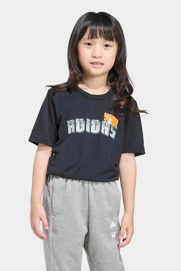 adidas tricou copii print negru KD6592