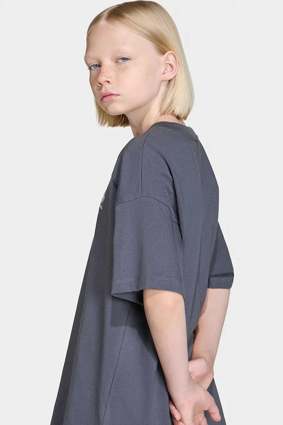 Detské bavlnené tričko adidas Originals sivá KE2431
