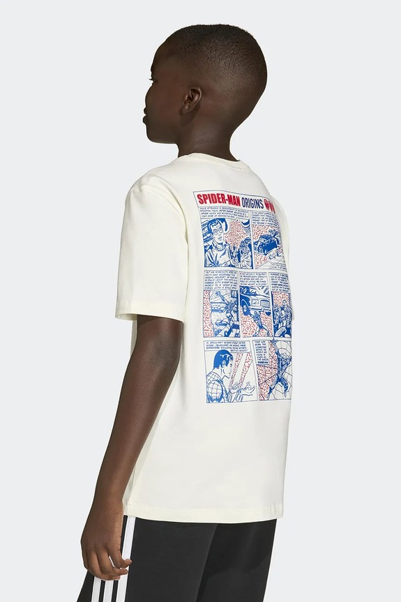adidas tricou Marvel print alb JZ3555