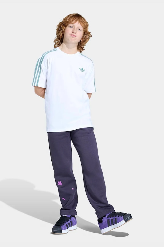 adidas Originals tricou de bumbac pentru copii alb KE2703