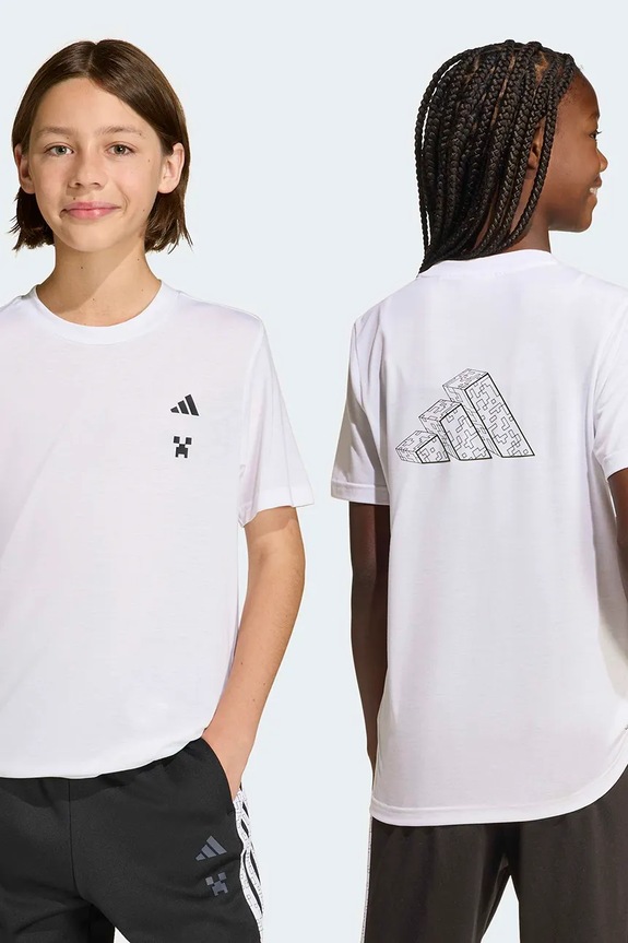 adidas tricou copii print alb KA0234