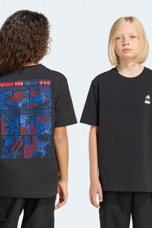Chlapec Detské tričko adidas Marvel JZ7675 čierna