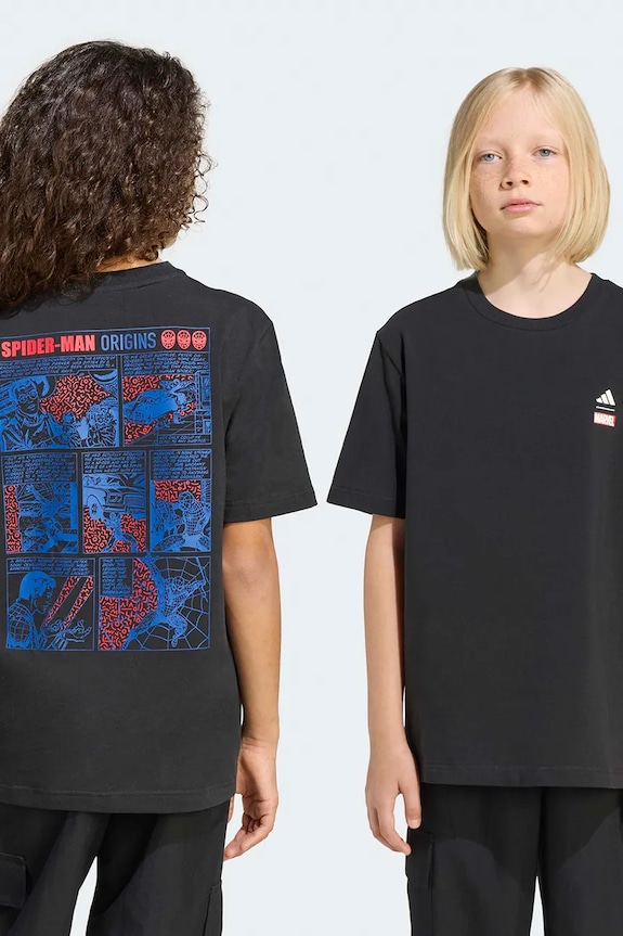 Chlapec Detské tričko adidas Marvel JZ7675 čierna