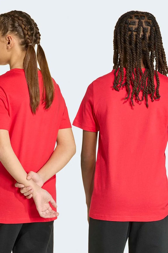 Chłopiec adidas t-shirt bawełniany dziecięcy KE1335 czerwony