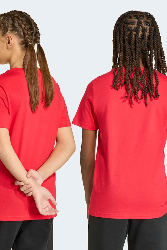 Chłopiec adidas t-shirt bawełniany dziecięcy KE1335 czerwony