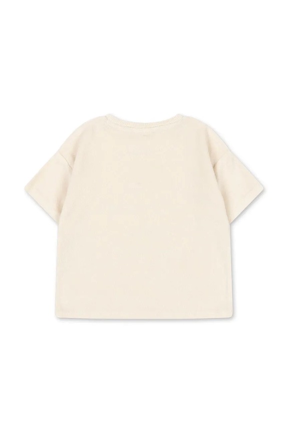 Chłopiec Konges Sløjd t-shirt dziecięcy ITTY TEE GOTS KS104855.PPY2 beżowy