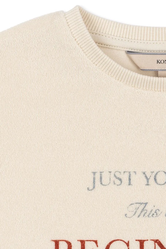 Konges Sløjd t-shirt dziecięcy ITTY TEE GOTS beżowy KS104855.PPY2